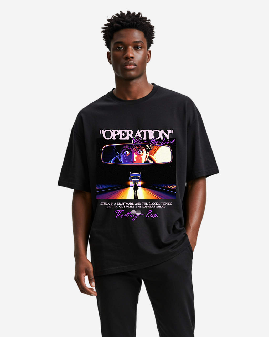 Cartoon Graphic Men's Oversized T-Shirt