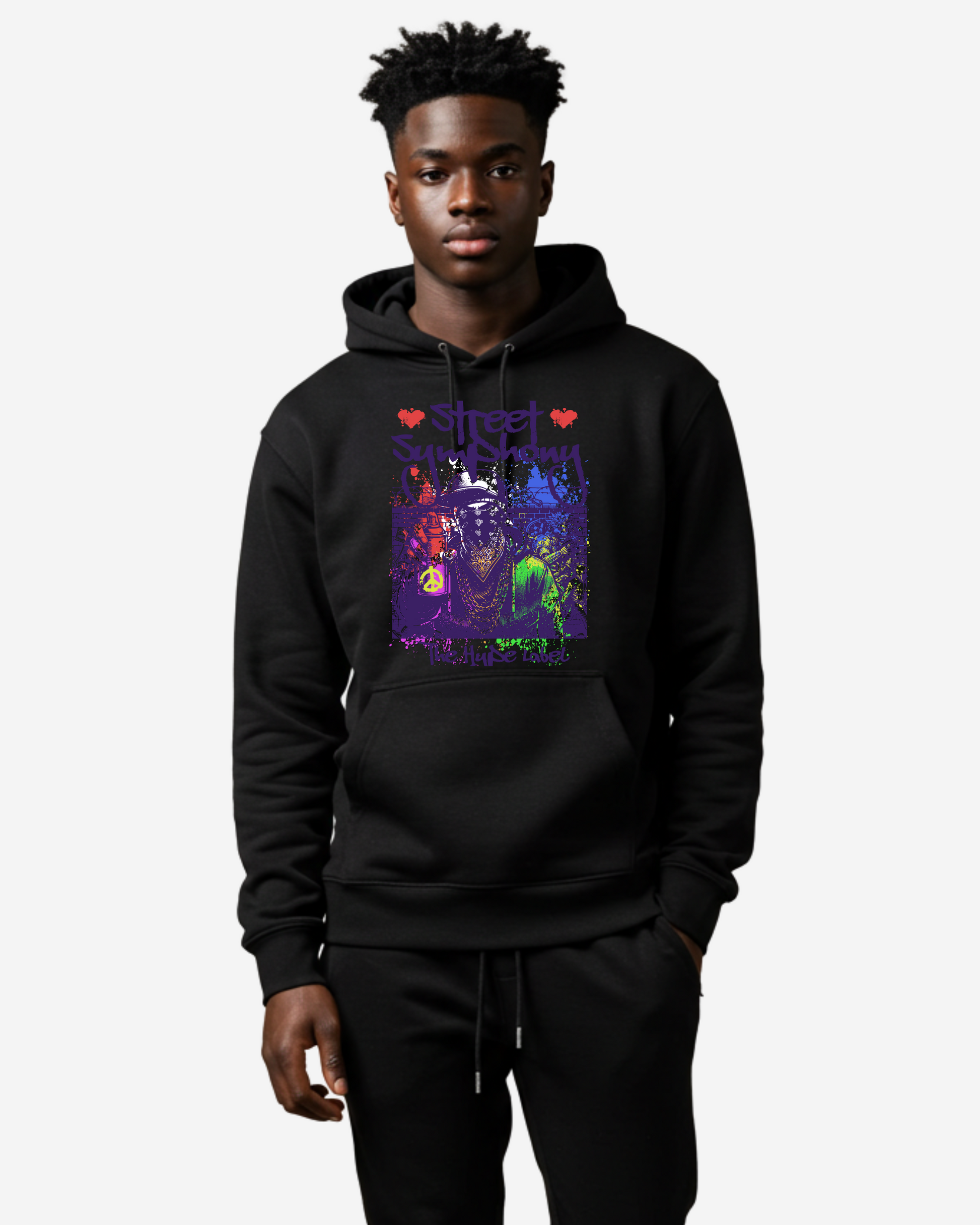 Man, Graffiti Street Symphony Art Men's Oversized Hoodie