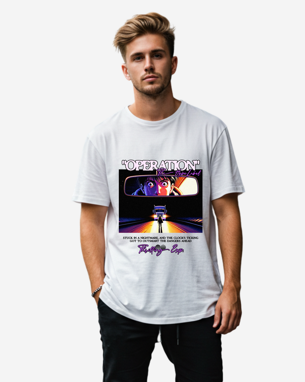 Cartoon Graphic Men's Oversized T-Shirt