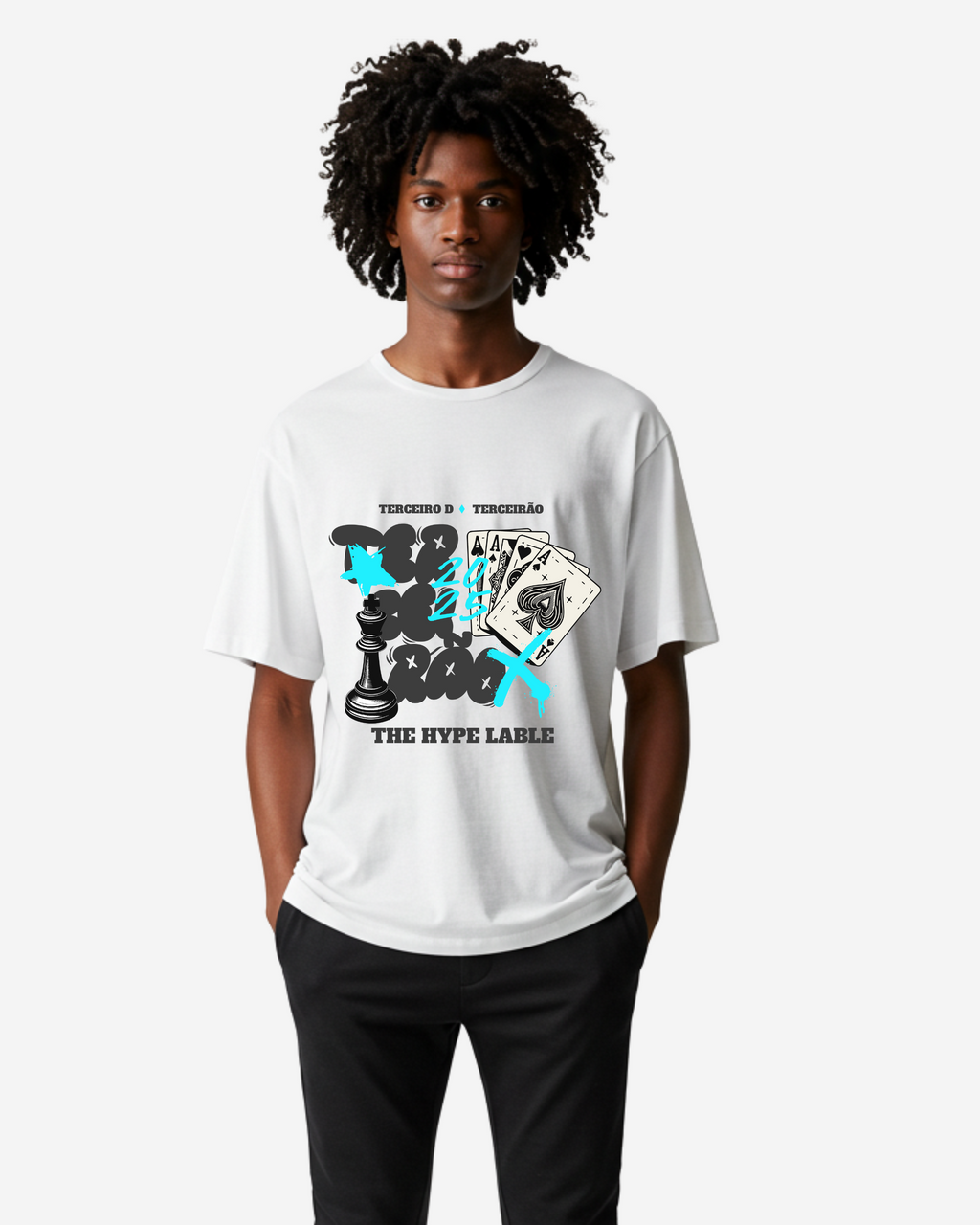 Camiseta Jogador Baralho Men's Oversized T-Shirt