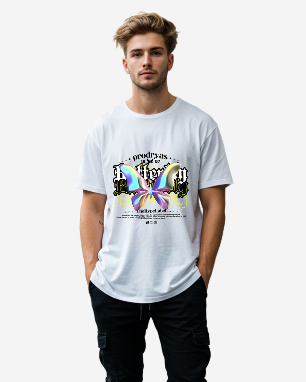Butterfly Streetwear Men's Oversized T-Shirt