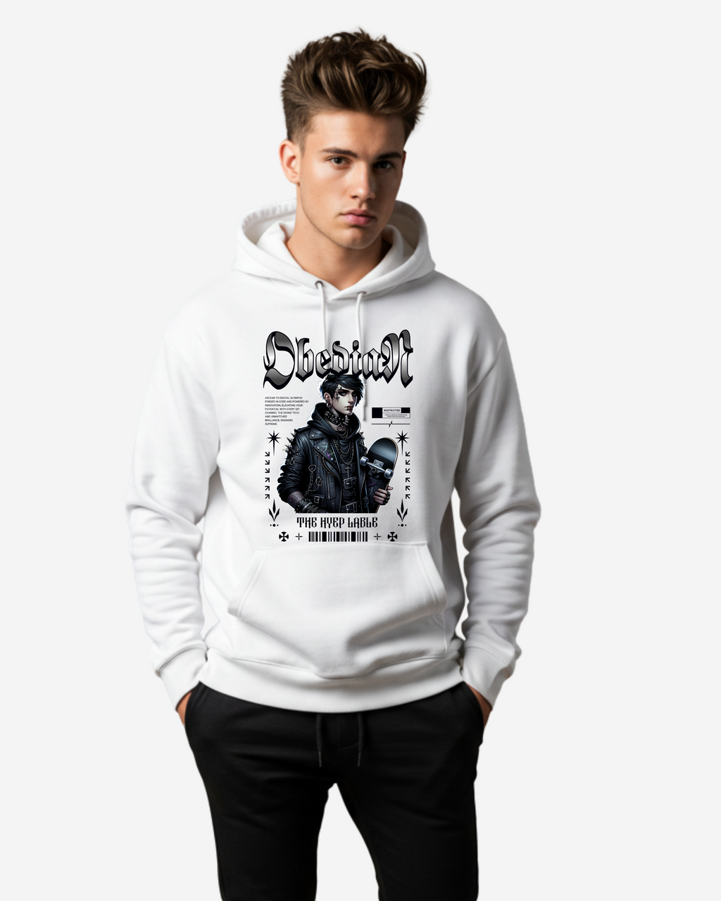 Metal Skate Men's Oversized Hoodie