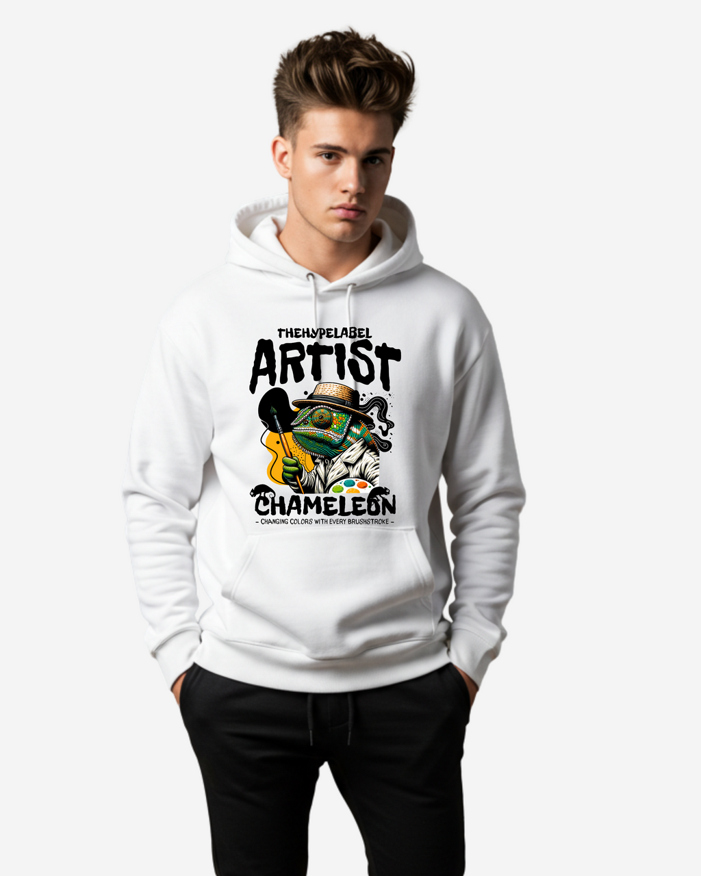 Colorful Reptile Art Men's Oversized Hoodie
