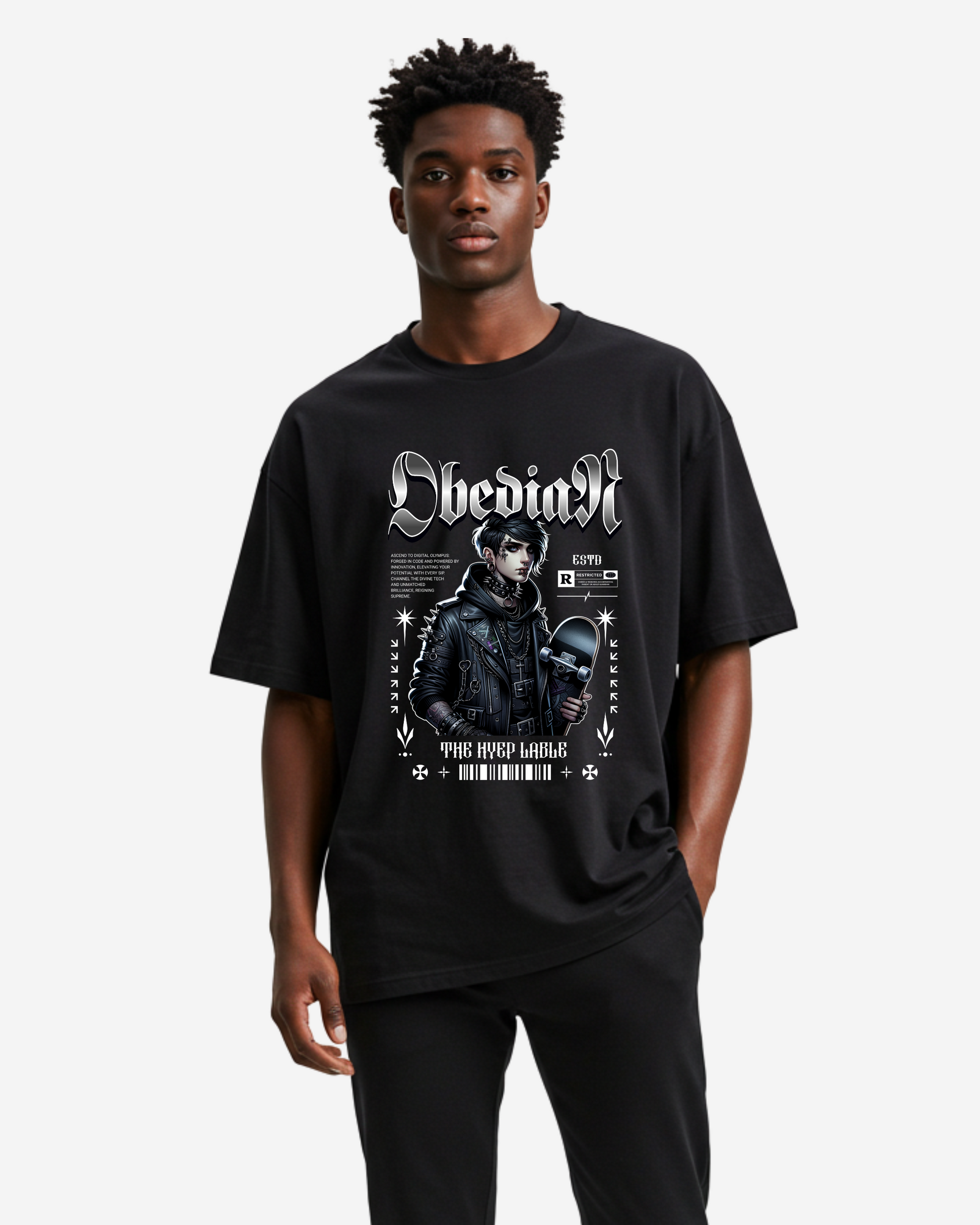 Metal Skater Men's Oversized T-Shirt