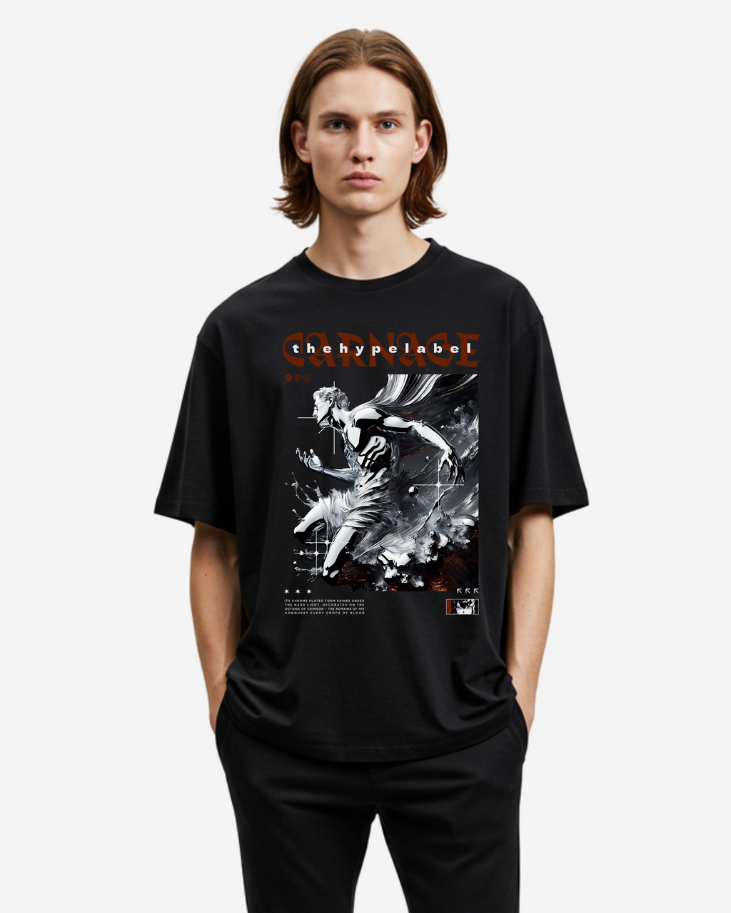 Chrome Carnage Men's Oversized T-Shirt