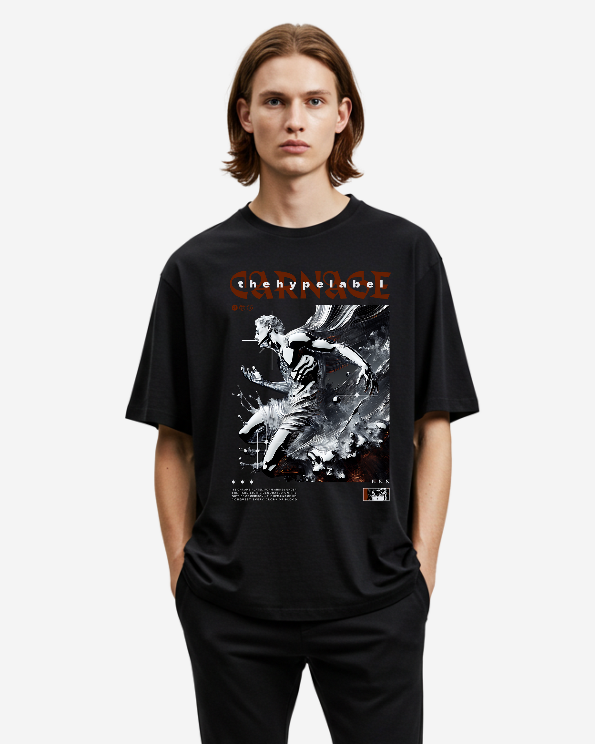 Chrome Carnage Men's Oversized T-Shirt
