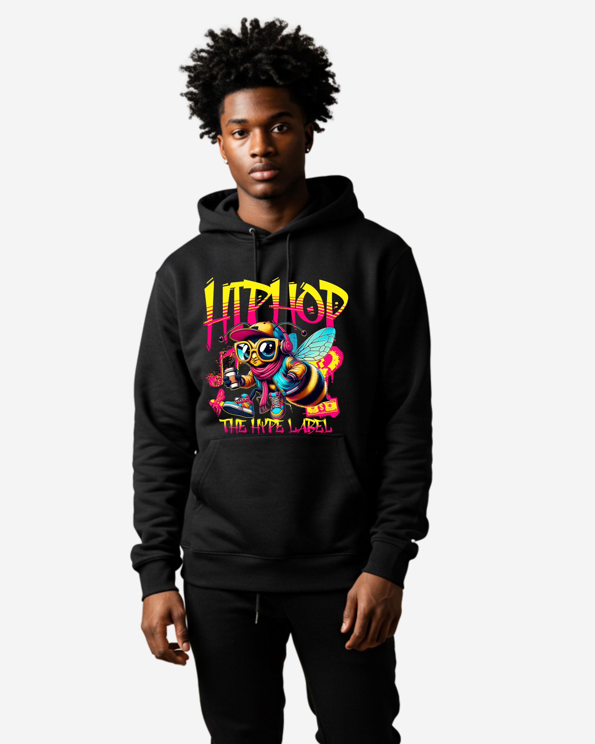 Hip Hop Bee Men's Oversized Hoodie