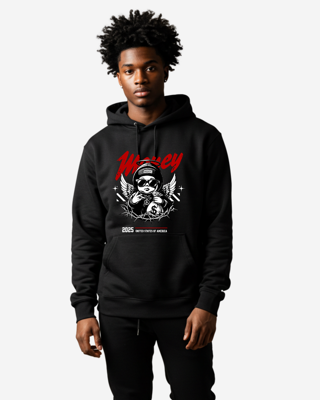 Money Streetwear Men's Oversized Hoodie