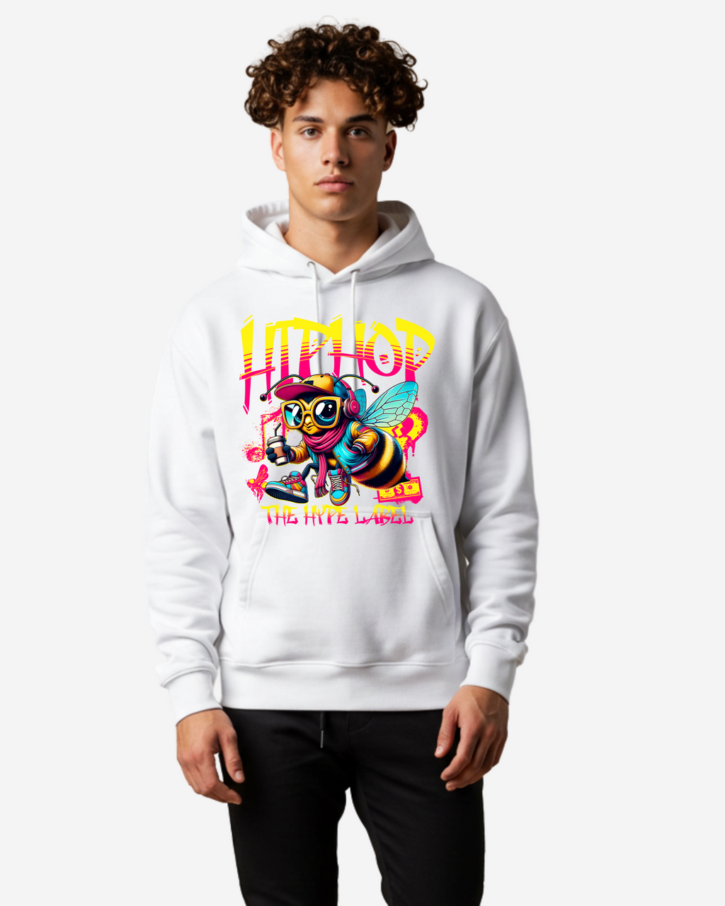 Hip Hop Bee Men's Oversized Hoodie