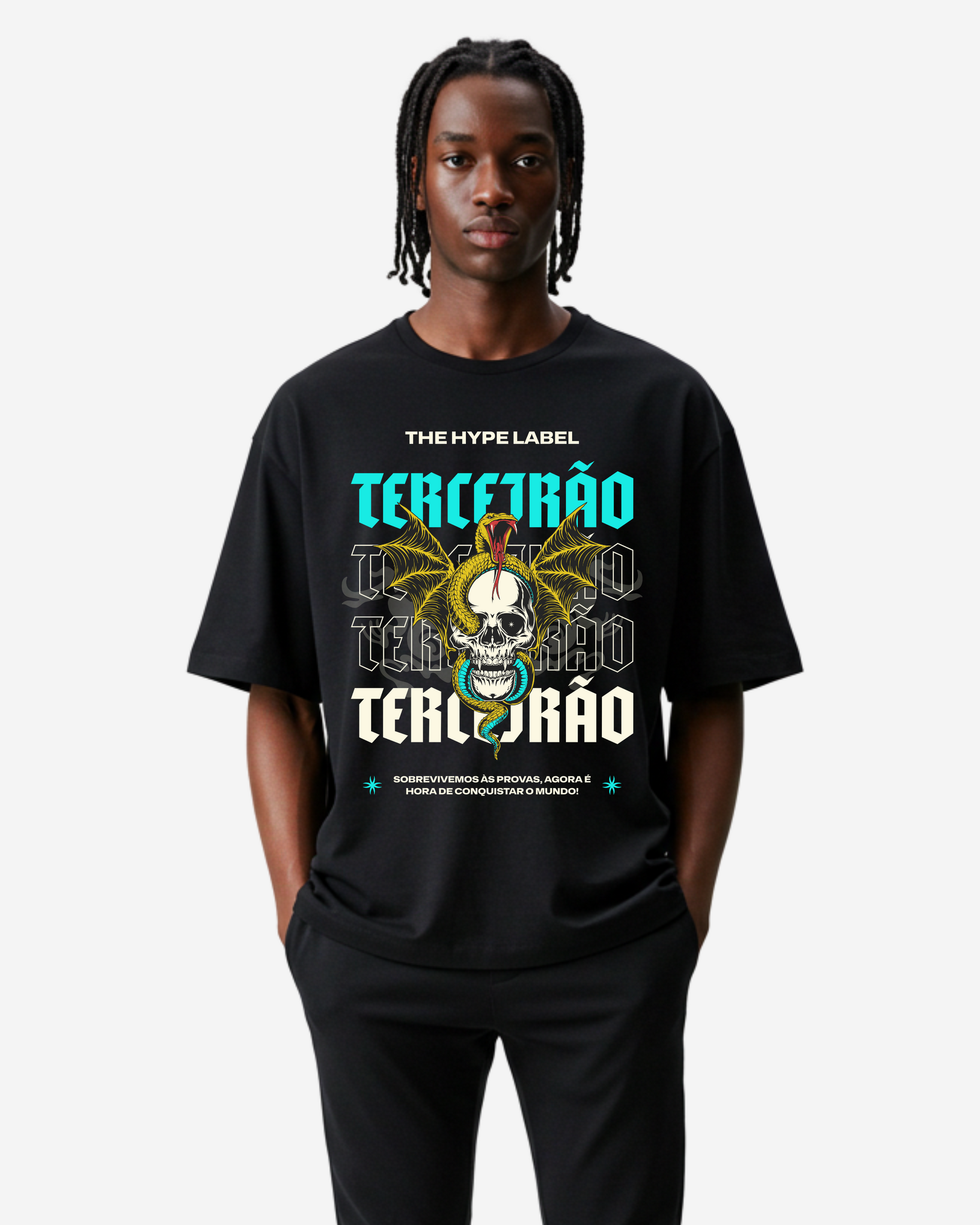 Caveira Streetwear Men's Oversized T-Shirt