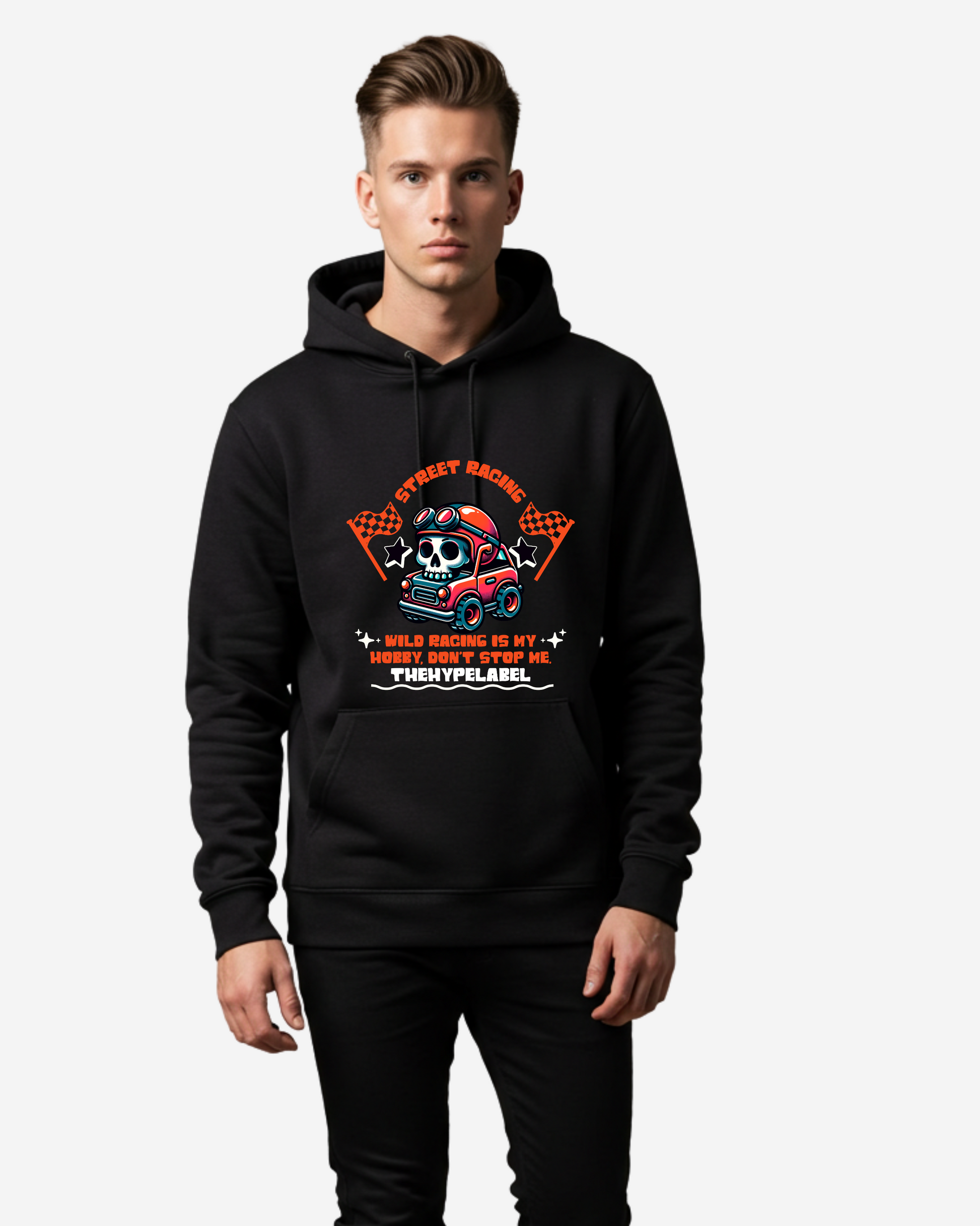 Cute Street Racing Men's Oversized Hoodie