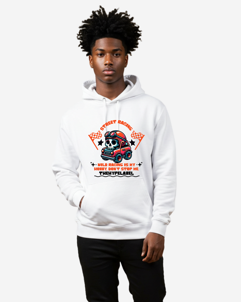 Cute Street Racing Men's Oversized Hoodie