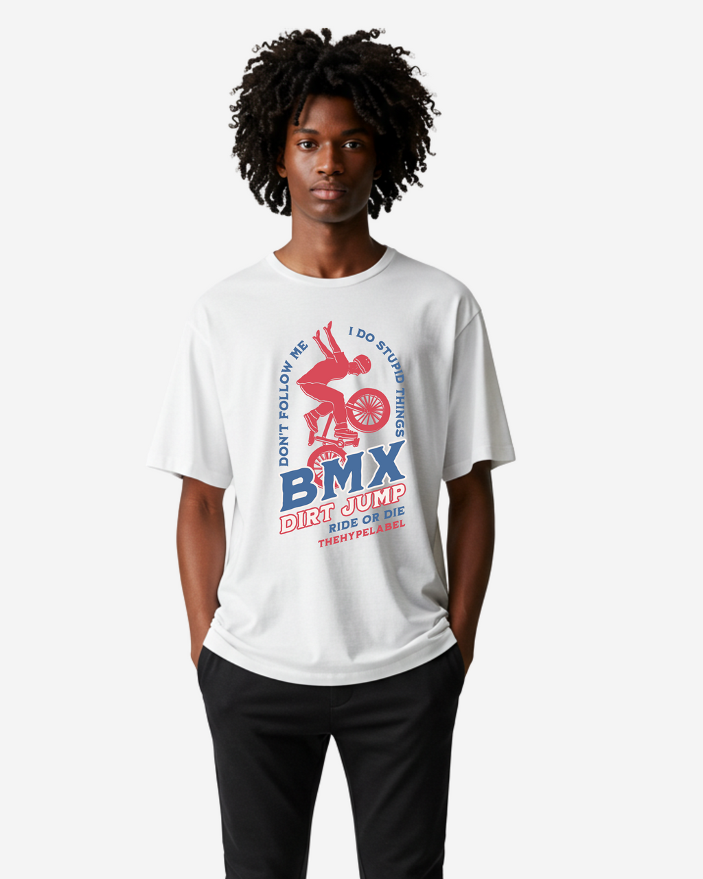 BMX Dirt Jump Men's Oversized T-Shirt