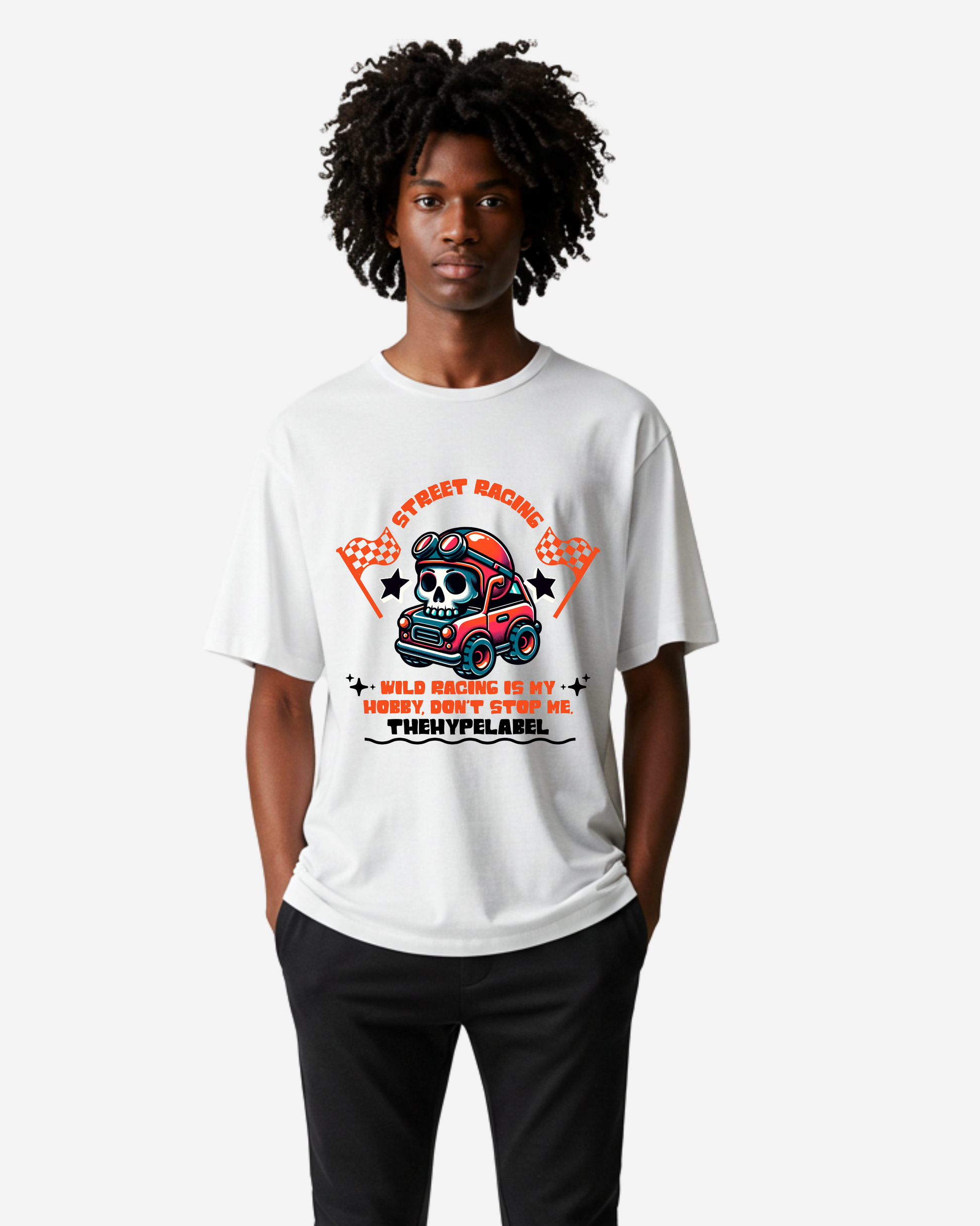 Cute Street Racing Men's Oversized T-Shirt