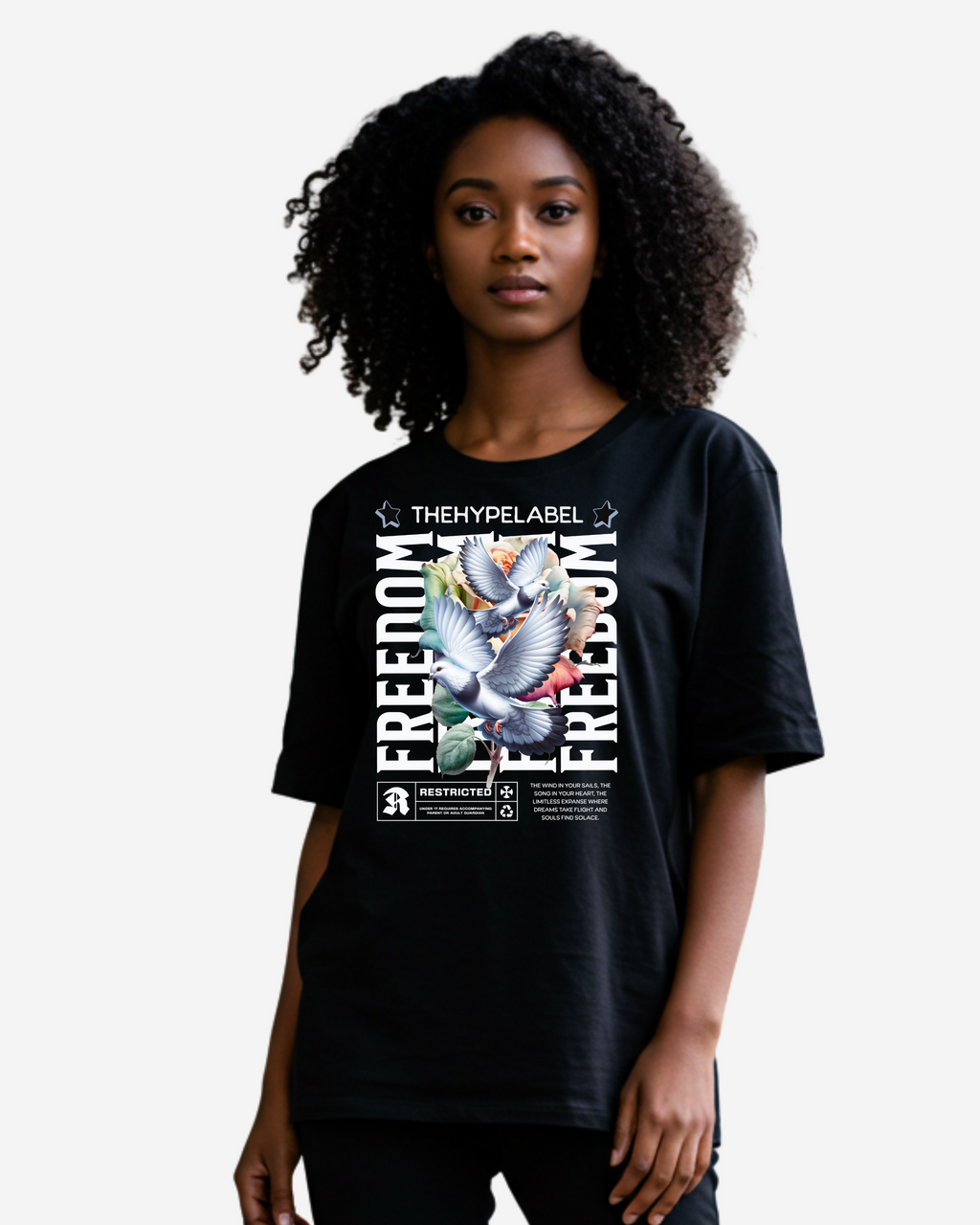Pigeon Freedom Women's Oversized T-Shirt