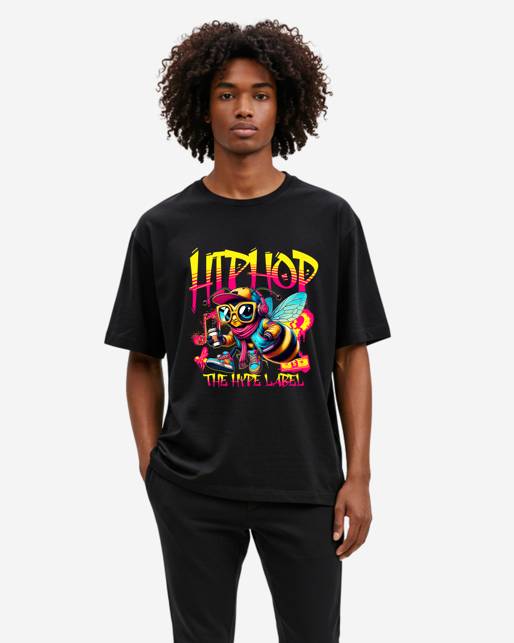 Hip Hop Bee Men's Oversized T-Shirt