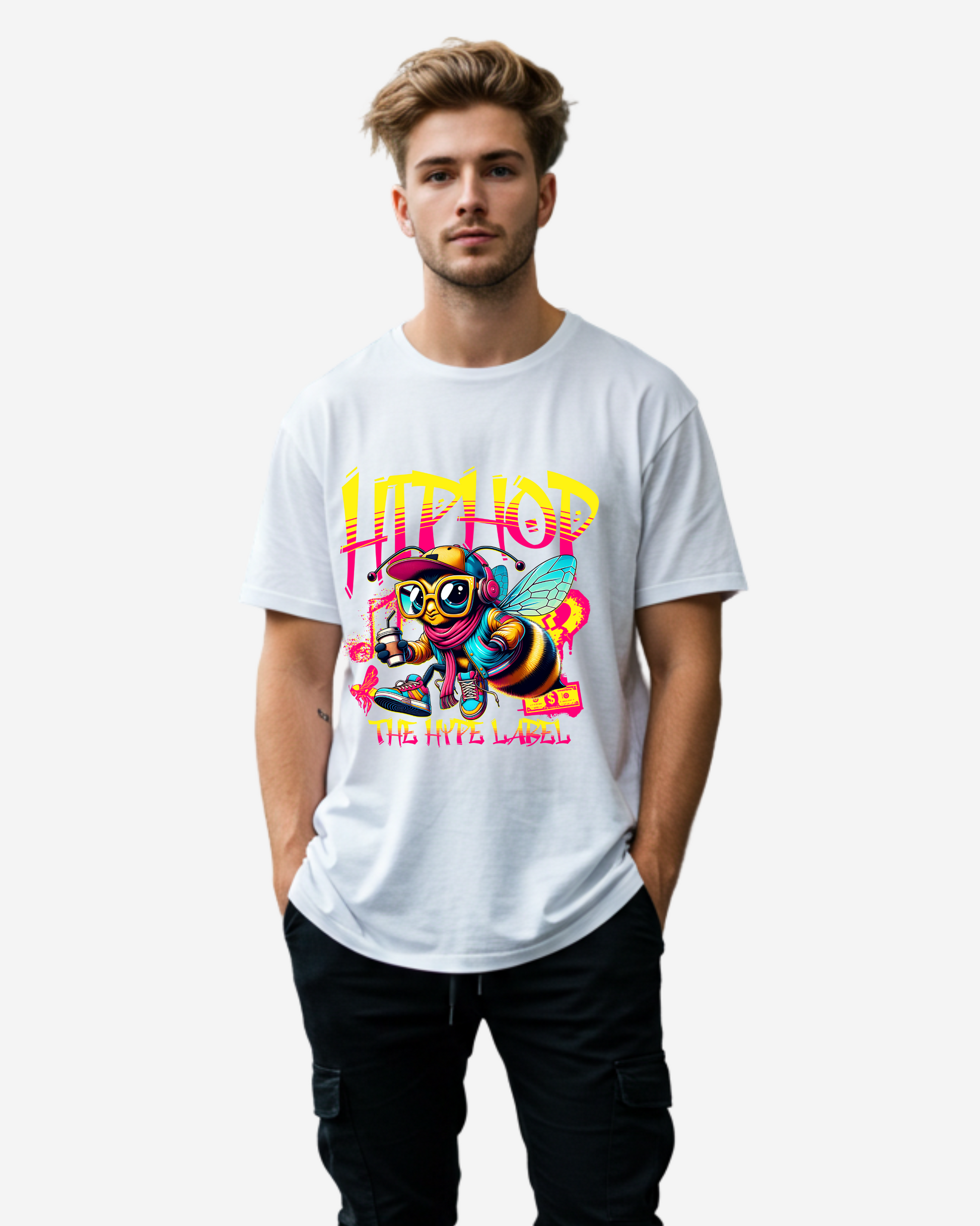 Hip Hop Bee Men's Oversized T-Shirt