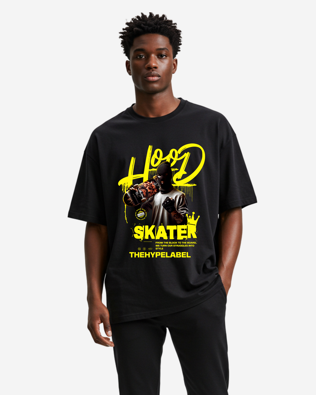 Hood Skater Men's Oversized T-Shirt