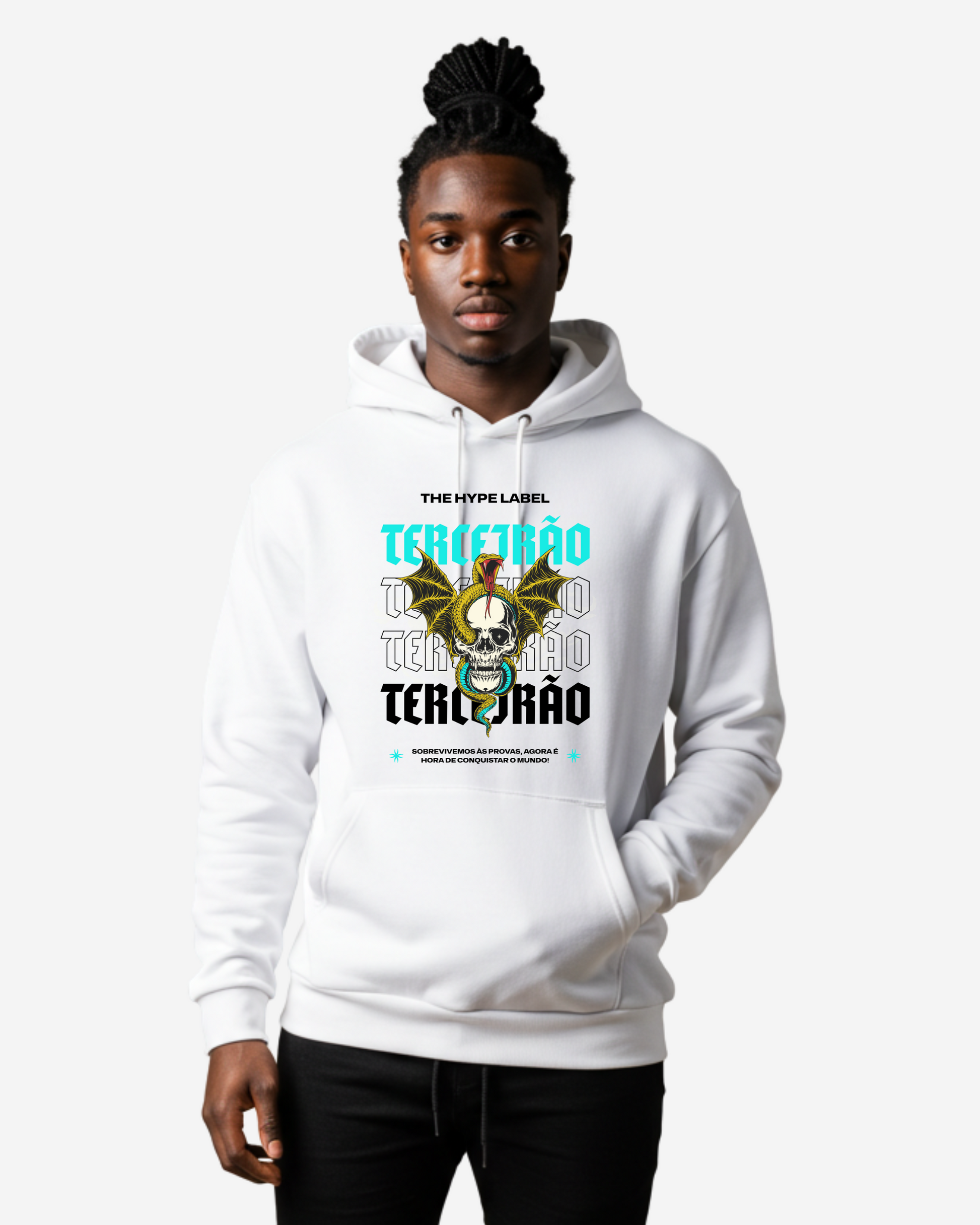 Caveira Streetwear Men's Oversized Hoodie