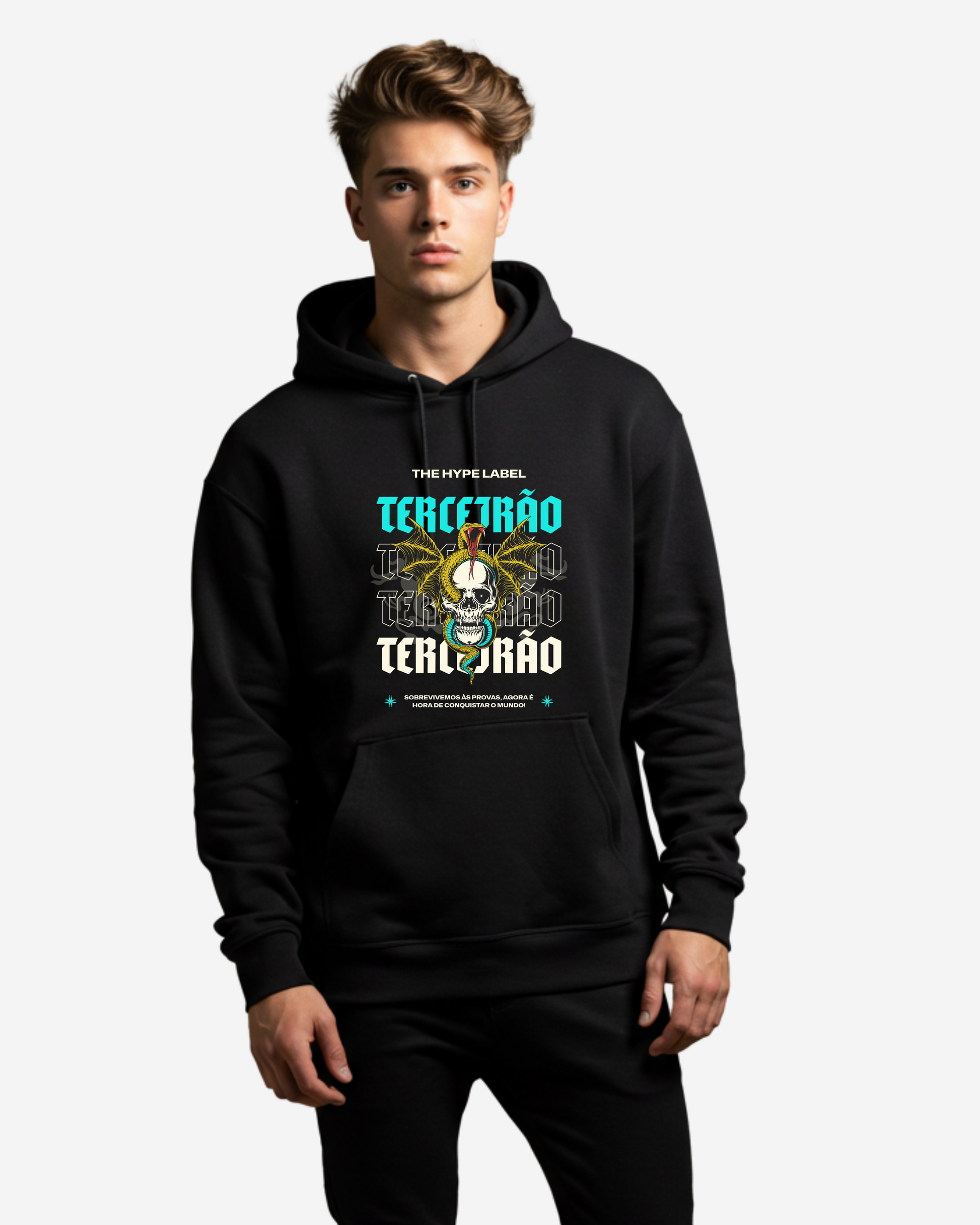 Caveira Streetwear Men's Oversized Hoodie