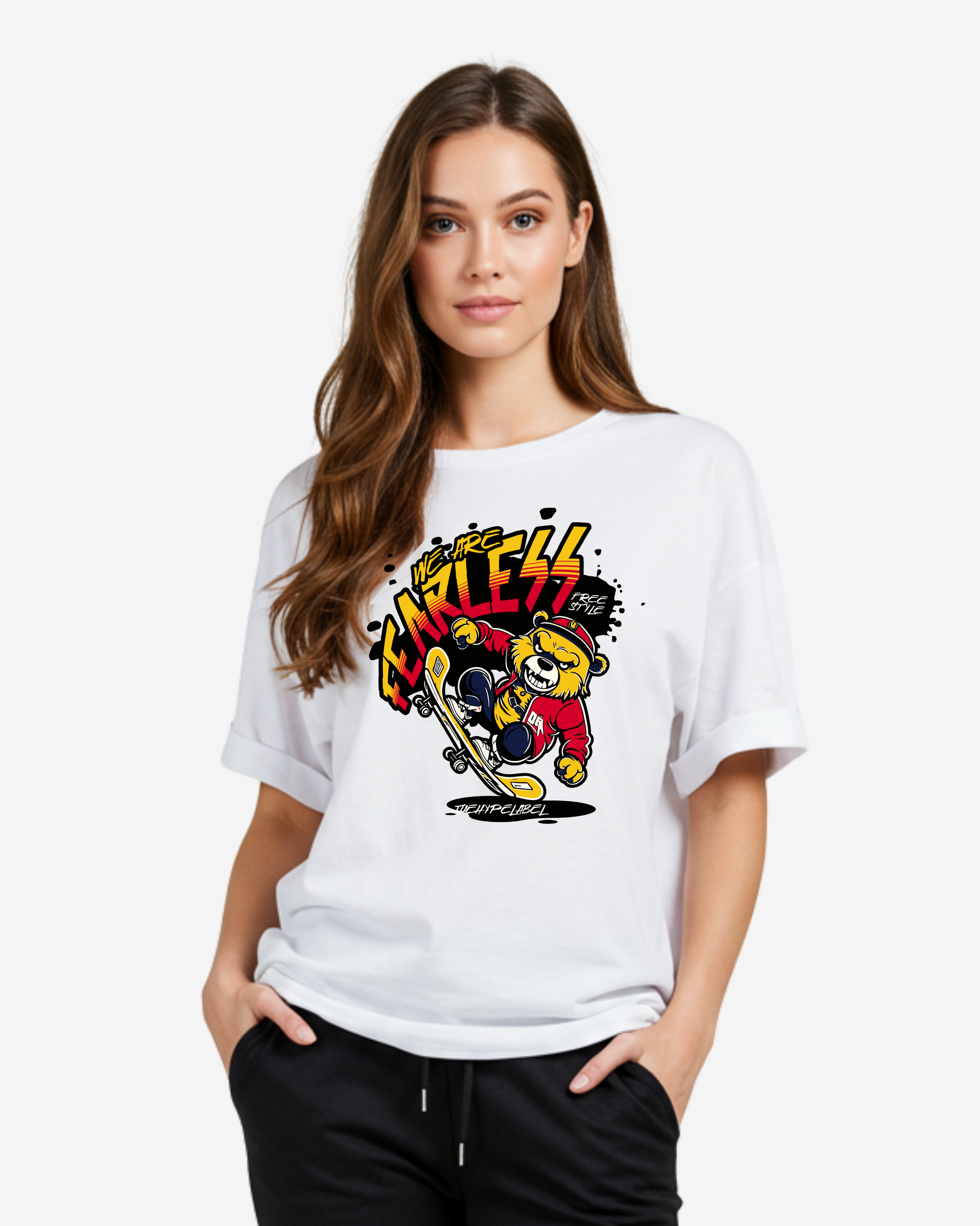 Skate Board Freestyle Women's Oversized T-Shirt