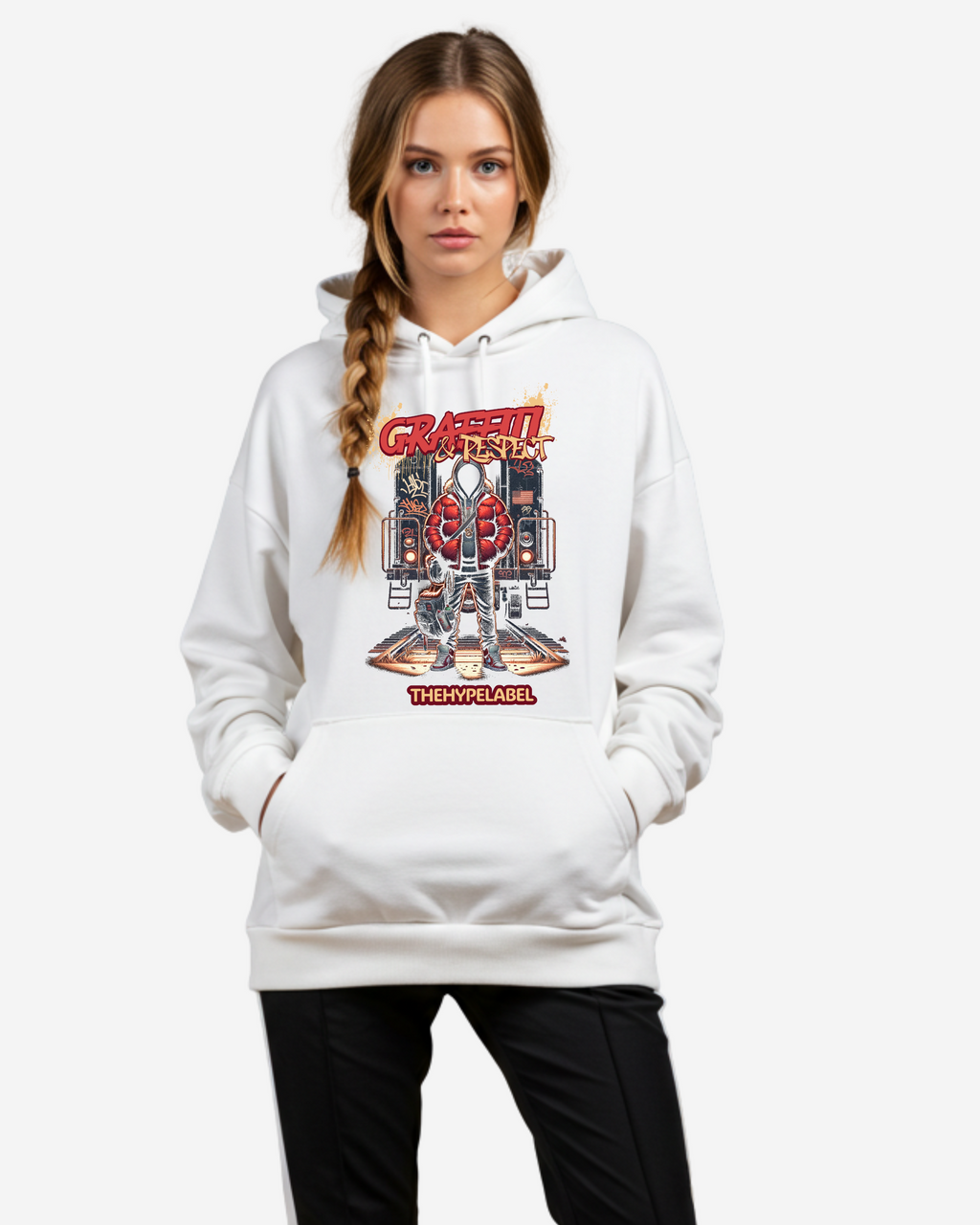 Graffiti Graphic Women's Oversized Hoodie